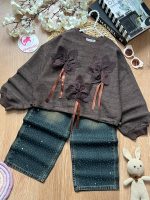 کراپ شلوار گل برجسته - Image 5