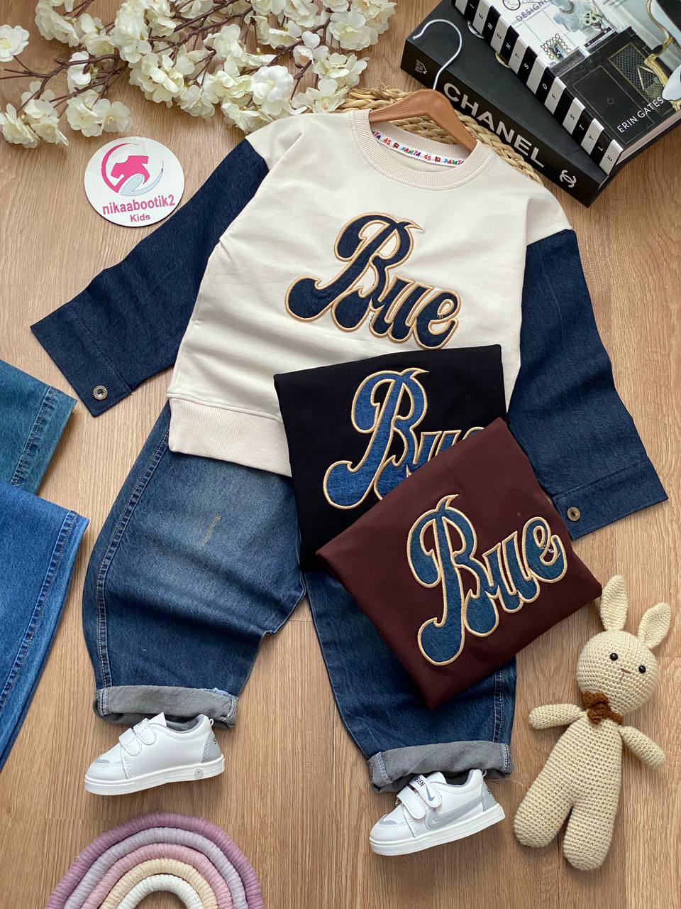 IMG_20260225_122720_978 بلوز شلوار آستین جین - Image 1