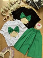 تیشرت شلوارک دختر مو بافته - Image 2