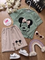 تیشرت شلوارک مینی پاپیونی - Image 3