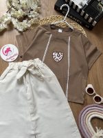 کراپ شلوار قلب گلدوزی - Image 5