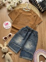 تیشرت شلوارک دیور نگینی - Image 5