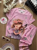 تیشرت شلوار دختر و آهو - Image 2