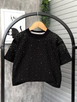تیشرت باکسی نگینی