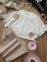 کراپ شلوار برگ شنل دوزی - Image 5