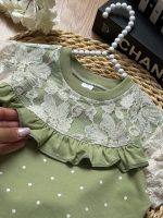 تیشرت شلوارک گیپور خالخالی - Image 8