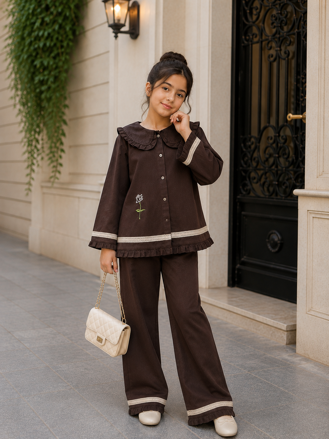 5F95A232-D395-4786-834C-B02660910CEF شومیز شلوار گلدوزی رُز - Image 1