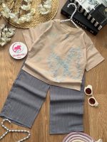 تیشرت شلوار پروانه‌ توری - Image 2