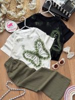 تیشرت شلوار پروانه‌ توری - Image 4
