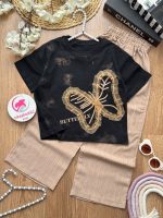 تیشرت شلوار پروانه‌ توری - Image 6