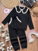 بلوز شلوار پلیسه یقه گیپور - Image 7