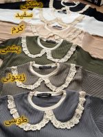 بلوز شلوار پلیسه یقه گیپور - Image 2